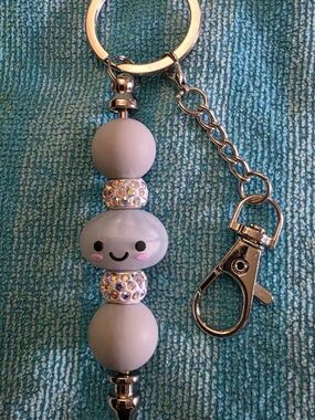 Gray Dumpling Keychain